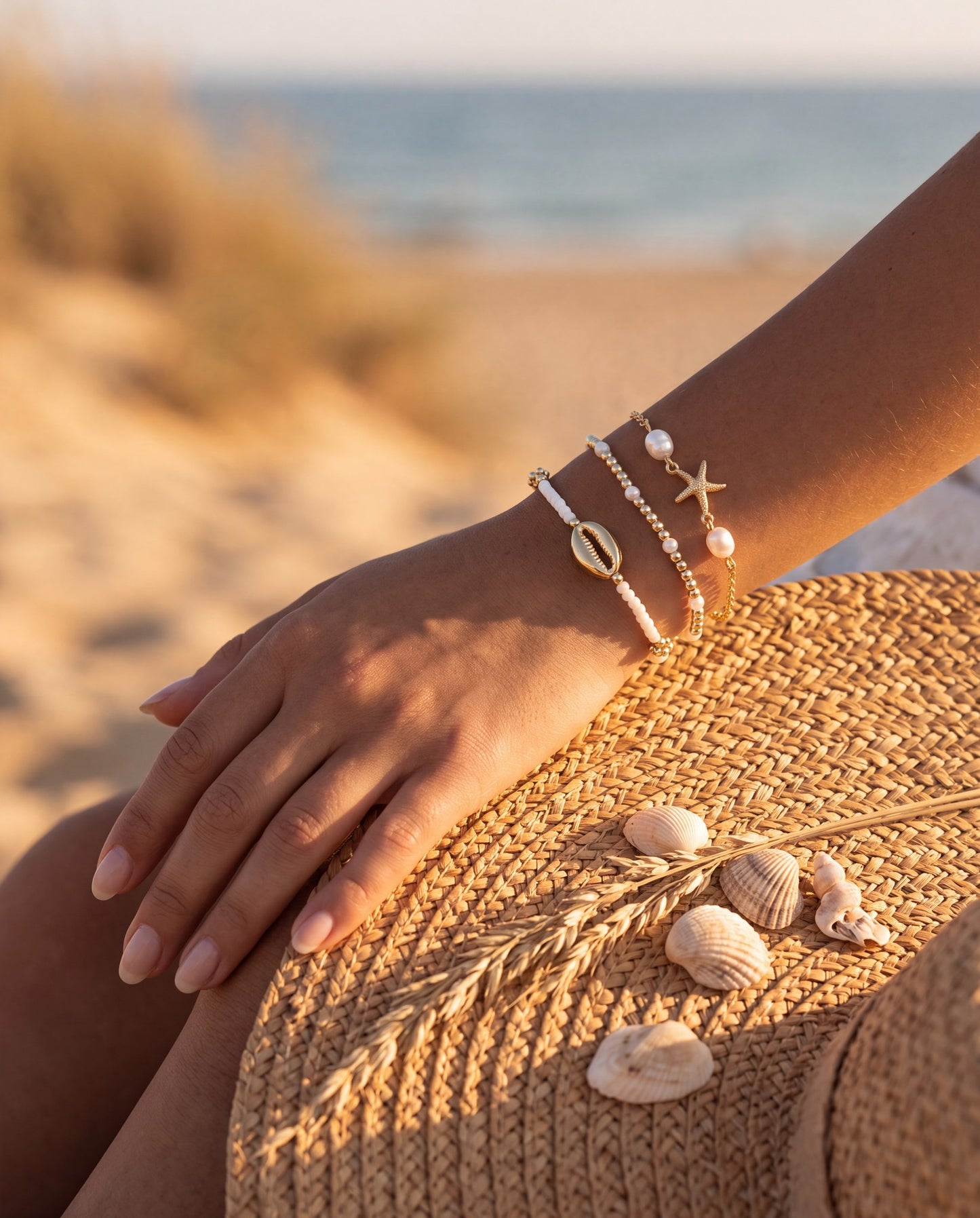 Néréa – Bracelets "Écume Dorée"