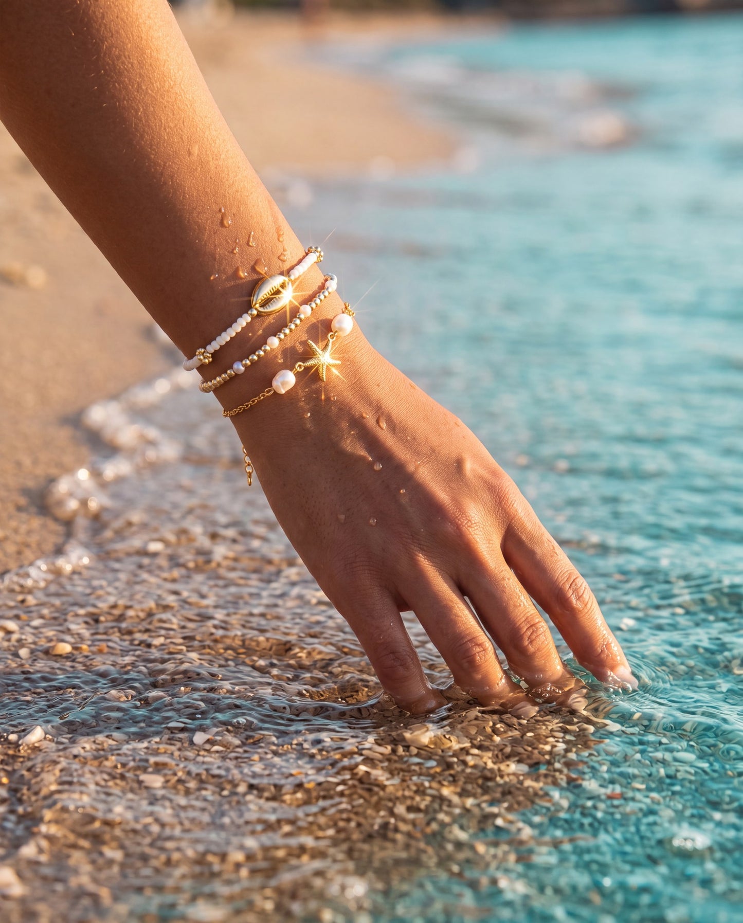 Néréa – Bracelets "Écume Dorée"