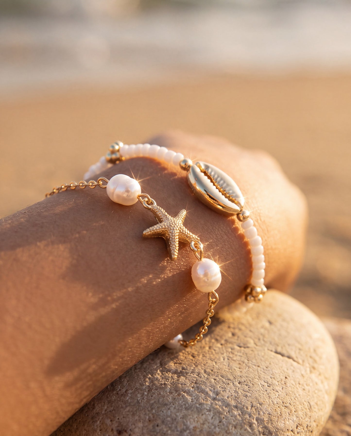 Néréa – Bracelets "Écume Dorée"