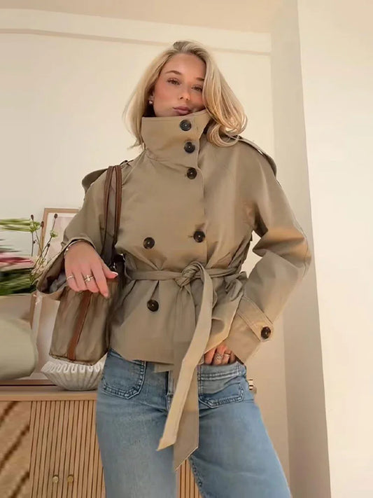 Adèle – Veste "Trench Caramel"