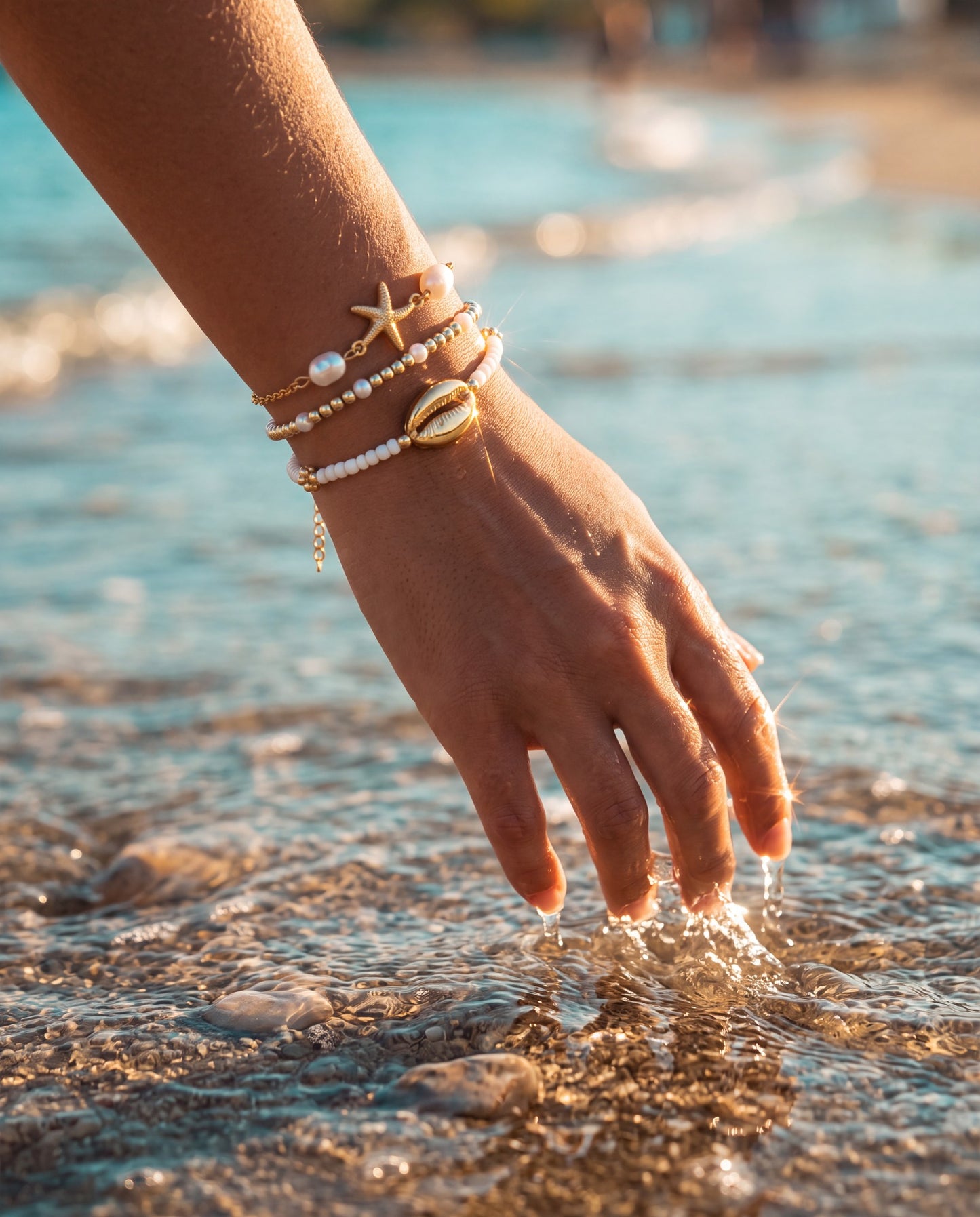 Néréa – Bracelets "Écume Dorée"
