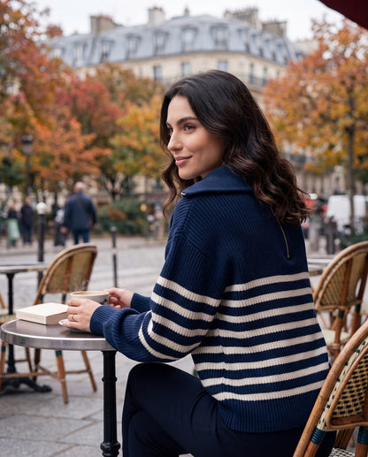 Héloïse – Pull "Rétro Marine"