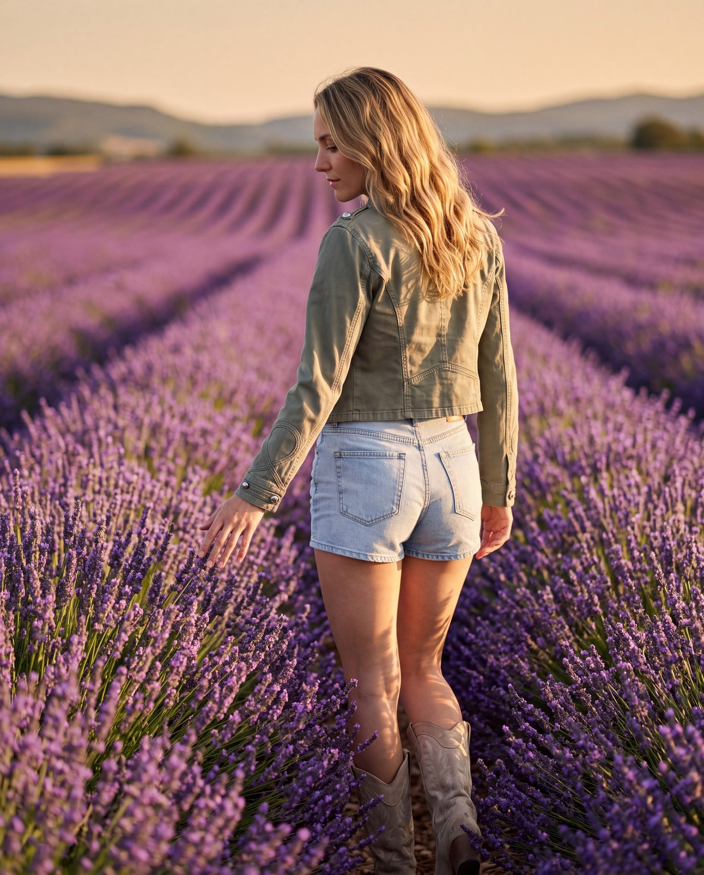 Iris – Veste "Denim Émeraude"