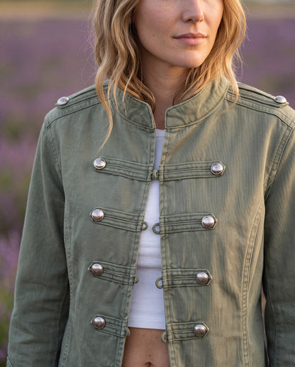 Iris – Veste "Denim Émeraude"