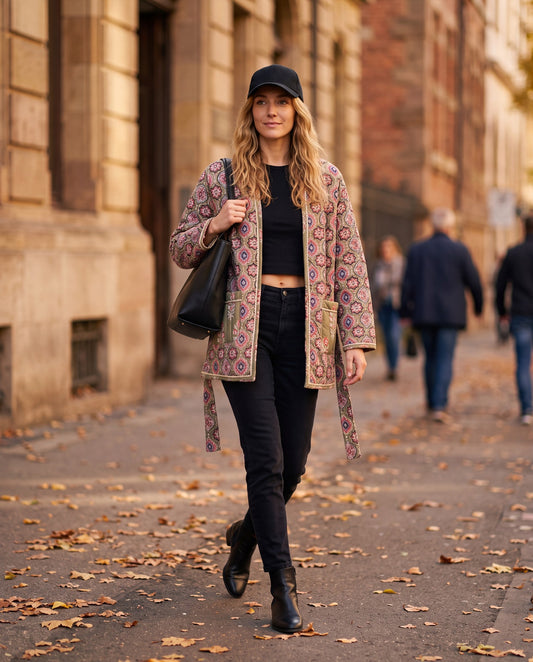 Rosalie – Manteau "Fleurs d’Hiver"