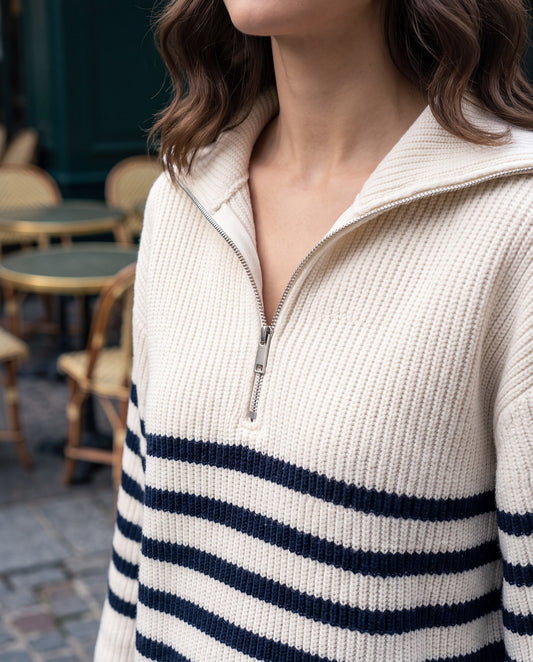 Héloïse – Pull "Rétro Marine"