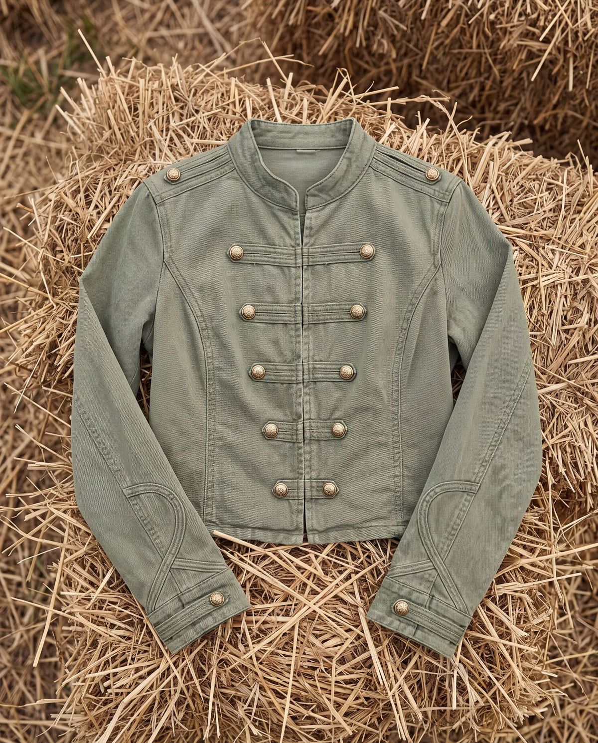 Iris – Veste "Denim Émeraude"