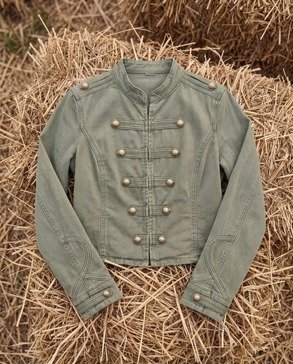 Iris – Veste "Denim Émeraude"